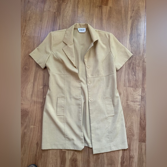 Vintage Tan 2 Piece 'Jessica' Mini Dress & Jacket Set - Picture 14 of 16